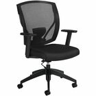 Offices To Go Ibex | Upholstered Seat & Mesh Back Task - Mesh Back - Mid Back - Ebony - 1 Each