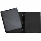 Geocan Letter Report Cover - 8 1/2" x 11" - 3 Fastener(s) - 2 Front, Internal Pocket(s) - Black - 1 Each