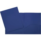 Geocan Letter Report Cover - 8 1/2" x 11" - 2 Internal Pocket(s) - Polypropylene - Blue - 1 Each