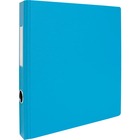 Geocan 1" Textured Heavy-duty Binder, Light Blue - 1" Binder Capacity - Letter - 8 1/2" x 11" Sheet Size - D-Ring Fastener(s) - 2 Internal Pocket(s) - Polypropylene - Light Blue - Heavy Duty, Textured, PVC-free, Spine Label, Finger Hole - 1 Each