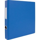 Geocan 1.5" Textured Heavy-duty Binder, Blue - 1 1/2" Binder Capacity - Letter - 8 1/2" x 11" Sheet Size - D-Ring Fastener(s) - 2 Internal Pocket(s) - Polypropylene - Blue - Heavy Duty, Textured, PVC-free, Spine Label, Finger Hole - 1 Each