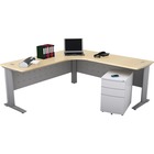 HDL Titan Corner Workstation - x 1" Table Top Thickness - 71" Height x 71" Width x 28.8" Depth - Maple