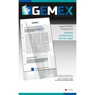Gemex Sheet Protector - 0" Thickness - For Legal 8 1/2" x 14" Sheet - 4 x Holes - Side Loading - Clear - Vinyl - 50 / Box