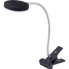 Bostitch Adjustable Clamp Desk Lamp, Black - 13.75" (349.25 mm) Height - 5.50 W LED Bulb - Polished Metal - Adjustable Head, Flicker-free, Flexible Neck - 500 lm Lumens - Frosted Glass - Desk Mountable - Black - for Desk