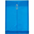 Geocan Translucent Polyethylene Envelope - 13 1/2" Width x 9 3/4" Length - String Tie - Polyethylene - 1 Each - Translucent, Blue