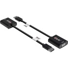 Club 3D DisplayPort to VGA Black Active Adapter M/F - 9" DisplayPort/VGA Video Cable for Video Device, Monitor, Projector, HDTV, TV, Desktop Computer, Notebook - First End: 1 x DisplayPort 1.2 Digital Audio/Video - Male - Second End: 1 x 15-pin HD-15 - Female - 5.4 Gbit/s - Supports up to 1920 x 1200 - Black