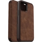 OtterBox Strada Carrying Case (Folio) Apple iPhone 12, iPhone 12 Pro Smartphone, Coin - Espresso Brown - Drop Resistant, Fingerprint Resistant, Scratch Resistant, Scuff Resistant - Genuine Leather Body
