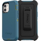 OtterBox Defender Rugged Carrying Case (Holster) Apple iPhone 12 mini Smartphone - Teal Me Bout It - Dirt Resistant Port, Dust Resistant Port, Lint Resistant Port, Drop Resistant, Scrape Resistant, Bump Resistant - Belt Clip