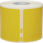 Dymo LabelWriter Name Badge Labels - 2 1/8" Height x 4" Width - Rectangle - Direct Thermal - Yellow - 220 / Roll - 1 Each
