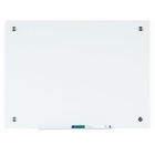 Bi-silque Magnetic Glass Dry Erase Board - 36" (3 ft) Width x 48" (4 ft) Height - White Glass Surface - Rectangle - Horizontal/Vertical - 1 Each