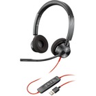 Poly Blackwire 3320, USB-A - USB Type A - Wired - 32 Ohm - 20 Hz - 20 kHz - Over-the-head - Binaural - Noise Canceling - Black - TAA Compliant