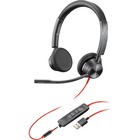 Plantronics Blackwire 3325 USB-A Headset - Stereo - USB Type A, Mini-phone (3.5mm) - Wired - 32 Ohm - 20 Hz - 20 kHz - Over-the-head - Binaural - Supra-aural - Noise Cancelling Microphone