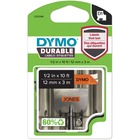 Dymo Durable D1 Labels - 1/2" - Rectangle - Orange - 1 Each