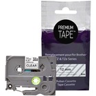 Premium Tape Label Tape - Alternative for Brother TZe-131 - 1/2'' x 26' (12 mm x 8 m) - Black on Clear - 1 Pack
