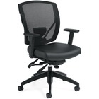 Offices To Go Ibex Task Chair - Fabric Seat - Mesh Back - Black - 1 Each