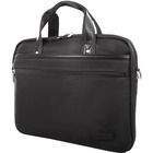 bugatti Moretti Carrying Case (Briefcase) for 15.6" Notebook - Black - Nylon, Vegan Leather Body - Handle, Shoulder Strap - 13.50" (342.90 mm) Height x 4" (101.60 mm) Width x 16.25" (412.75 mm) Depth - 1 Each