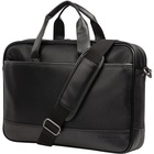 bugatti Gin & Twill Carrying Case (Briefcase) for 15.6" Notebook - Black - Vegan Leather, Twill Body - Textured - Handle, Trolley Strap - 10.50" (266.70 mm) Height x 16" (406.40 mm) Width x 2.75" (69.85 mm) Depth - 1 Each