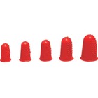 Westcott Ventilated Finger Tips, Extra Large or Thumb - #3 with - Extra Large Size - Rubber - Red - 12 / Pack