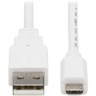 Tripp Lite Safe-IT USB-A to USB Micro-B Antibacterial Cable (M/M), USB 2.0, White, 6 ft. - 6 ft Micro-USB/USB Data Transfer Cable for Computer, Notebook, Multimedia Device, Smartphone, Digital Camera, GPS, Wall Charger, Peripheral Device, Hub - First End: 1 x USB 2.0 Type A - Male - Second End: 1 x Micro USB 2.0 Type B - Male - 480 Mbit/s - Shielding - Nickel Plated Connector - Gold Plated Contact - VW-1 - 28 AWG - White