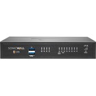 SonicWall TZ370 Network Security/Firewall Appliance - 8 Port - 10/100/1000Base-T - Gigabit Ethernet - DES, 3DES, MD5, SHA-1, AES (128-bit), AES (192-bit), AES (256-bit) - 8 x RJ-45 - 1 Year TotalSecure Advanced Edition - Desktop, Rack-mountable - TAA Compliant