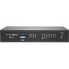 SonicWall TZ370 Network Security/Firewall Appliance - 8 Port - 10/100/1000Base-T - Gigabit Ethernet - DES, 3DES, MD5, SHA-1, AES (128-bit), AES (192-bit), AES (256-bit) - 8 x RJ-45 - 3 Year Secure Upgrade Plus Advanced Edition - Desktop, Rack-mountable
