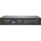 SonicWall TZ470 Network Security/Firewall Appliance - 8 Port - 10/100/1000Base-T - 2.5 Gigabit Ethernet - DES, 3DES, MD5, SHA-1, AES (128-bit), AES (192-bit), AES (256-bit) - 8 x RJ-45 - 2 Total Expansion Slots - Desktop, Rack-mountable - TAA Compliant