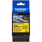 Brother Self-Laminating Tape - 15/16" Width - Rectangle - Black On Yellow - Water Resistant