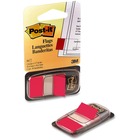 Post-it® Standard Tape Flags - 50 x Red - 1" x 1.75" - Rectangle - Red - Removable, Self-adhesive - 1 / Pack