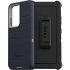 OtterBox Defender Series Pro Rugged Carrying Case (Holster) Samsung Galaxy S21 Ultra 5G Smartphone - Varsity Blue - Bacterial Resistant, Scrape Resistant, Dirt Resistant Port, Dust Resistant Port, Lint Resistant Port, Drop Resistant, Shock Absorbing, Shock Resistant - Plastic Body - Belt Clip - 3.72" (94.49 mm) Height x 1.36" (34.54 mm) Width x 7.13" (181.10 mm) Depth - Retail
