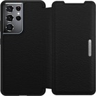 OtterBox Strada Carrying Case (Wallet) Samsung Galaxy S21 Ultra 5G Smartphone - Shadow (Black) - Drop Resistant - Leather, Metal, Polycarbonate Body - 6.71" (170.43 mm) Height x 3.20" (81.28 mm) Width x 0.65" (16.51 mm) Depth