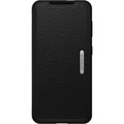 OtterBox Strada Carrying Case (Wallet) Samsung Galaxy S21 5G Smartphone - Shadow (Black) - Drop Resistant, Fingerprint Resistant, Scratch Resistant, Scuff Resistant, Drop Proof - Leather, Metal, Polycarbonate Body - 6.19" (157.23 mm) Height x 3.03" (76.96 mm) Width x 0.61" (15.49 mm) Depth