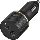 OtterBox USB-C Fast Charge Dual Port Car Charger, 50W Combined - 50 W - Rugged - 12 V DC, 24 V DC Input - 5 V DC/3 A, 9 V DC, 15 V DC, 20 V DC, 3.3 V DC, 5.9 V DC, 11 V DC Output - Black Shimmer