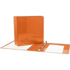 GEO 2" Presentation Binder - Orange PP - 2" Binder Capacity - 2" (50.80 mm) Ring - D-Ring Fastener(s) - 2 Internal Pocket(s) - Orange