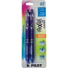 Pilot FriXion Gel Pen - Medium Pen Point - 0.7 mm Pen Point Size - Refillable - Retractable - Purple Gel-based Ink - 2 / Pack