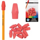 Merangue 12pk Pink Pencil Cap Erasers - Pink - 3.43" (87.12 mm) Width x 0.59" (14.99 mm) Height x - 5.91" (150.11 mm) Length - 12 / Pack - Latex-free, Phthalate-free, Smudge-free