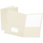 Oxford Letter Recycled Portfolio - 8 1/2" x 11" - 100 Sheet Capacity - 2 Internal Pocket(s) - White