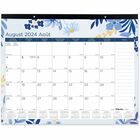 Blueline Boho Academic Desk Pad 22" x 17" Bilingual - Academic - Monthly - 1 Month Single Page Layout - Desk Pad - Chipboard - 22" Height x 17" Width - Top Bound, Reinforced Corner, Tear-off, Bilingual, Daily Block, Reference Calendar - 1 Each