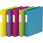 Davis Essential Ring Binder - 1 1/2" Binder Capacity - D-Ring Fastener(s) - 2 Pocket(s) - Assorted - Recycled - Label Holder, Spine - 1 Each