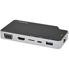 StarTech.com USB C Multiport Adapter, USB-C to 4K HDMI or VGA Video with 100W PD Pass-through, 10Gbps USB Hub/MicroSD/GbE, USB-C Mini Dock - USB-C multiport adapter 10Gbps with 4K HDMI / VGA, USB-A (Fast Charge), USB-C, microSD, GbE - Presentation mode switch - Bus powered or USB Type-C power adapter - USB C mini dock w/100W Power Delivery passthrough - Windows/macOS/iPadOS/Chrome/Android