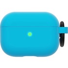 OtterBox Carrying Case Apple AirPods Pro - Freeze Pop Blue - Scratch Resistant, Scuff Resistant, Drop Resistant, Damage Resistant - Polycarbonate, Synthetic Rubber Body - Carabiner Clip - 3.62" (91.95 mm) Height x 1.90" (48.26 mm) Width x 0.97" (24.64 mm) Depth - Retail