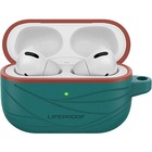 LifeProof Carrying Case Apple AirPods Pro - Down Under (Green/Orange) - Carabiner Clip - 1.94" (49.28 mm) Height x 3.73" (94.74 mm) Width x 1.01" (25.65 mm) Depth