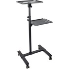 StarTech.com Mobile Projector and Laptop Stand/Cart, Heavy Duty Portable Projector Stand/Presentation Cart (22lb/shelf), Height Adjustable