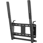 StarTech.com Portrait/Vertical TV Wall Mount, Heavy Duty TV Mount for 40-55 inch VESA Display (110lb/50kg), Tilt, w/Lockable Security Bar - Portrait/Vertical TV wall mount for 40 to 55 inch (110 lb/50 kg) VESA displays; Tilting 0/+5/+10 degrees; Low 3in profile - Tools incl. for easy install; Locking security bar (padlock not incl) - Micro-height adjustments by hand - Screws/spacers incl