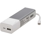 Tripp Lite UPB-05K2-APL 5200mAh Power Bank - For e-book Reader, Tablet PC, Smartphone, Smartwatch, iPhone, iPad, iPod, Mobile Device, Handheld Gaming Console - Lithium Ion (Li-Ion) - 5200 mAh - 2.40 A - 5 V DC Input - 3 x - Silver, White