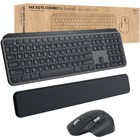 Logitech MX Keys Combo for Business (Graphite) - Brown Box - USB Wireless Bluetooth 2.40 GHz Keyboard - Graphite - USB Wireless Bluetooth Mouse - Darkfield - 4000 dpi - Scroll Wheel - Graphite - Right-handed Only - Compatible with Computer