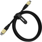 OtterBox USB-C to USB-C 3.2 Gen 1 Cable - 6 ft USB-C Data Transfer Cable for Notebook, Power Bank, Tablet, External Hard Drive, Monitor, Cellular Phone - First End: 1 x 24-pin USB 3.2 (Gen 1) Type C - Male - Second End: 1 x 24-pin USB 3.2 (Gen 1) Type C - Male - 5 Gbit/s - Black Shimmer