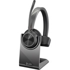 Poly Voyager 4300 UC 4310-M Headset - Mono - USB Type C - Wired/Wireless - Bluetooth - 164 ft - 20 Hz - 20 kHz - Over-the-head - Monaural - Ear-cup - 4.9 ft Cable - Noise Cancelling Microphone