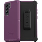 OtterBox Defender Rugged Carrying Case (Holster) Samsung Galaxy S21 FE 5G Smartphone - Happy Purple (Purple) - Drop Resistant, Dirt Resistant Port, Scrape Resistant, Bump Resistant, Dust Resistant Port, Lint Resistant Port - Holster