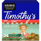 Timothy's K-Cup Original Donut Blend Coffee - Compatible with Keurig K-Cup Brewer - Light - Per Pod - 24 / Box