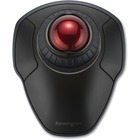 Kensington Orbit Wireless Trackball with Scroll Ring - Black - Optical - Wireless - Bluetooth/Radio Frequency - 2.40 GHz - Black, Red - 1 Pack - 1600 dpi - Scroll Ring, Scroll Ball - Symmetrical
